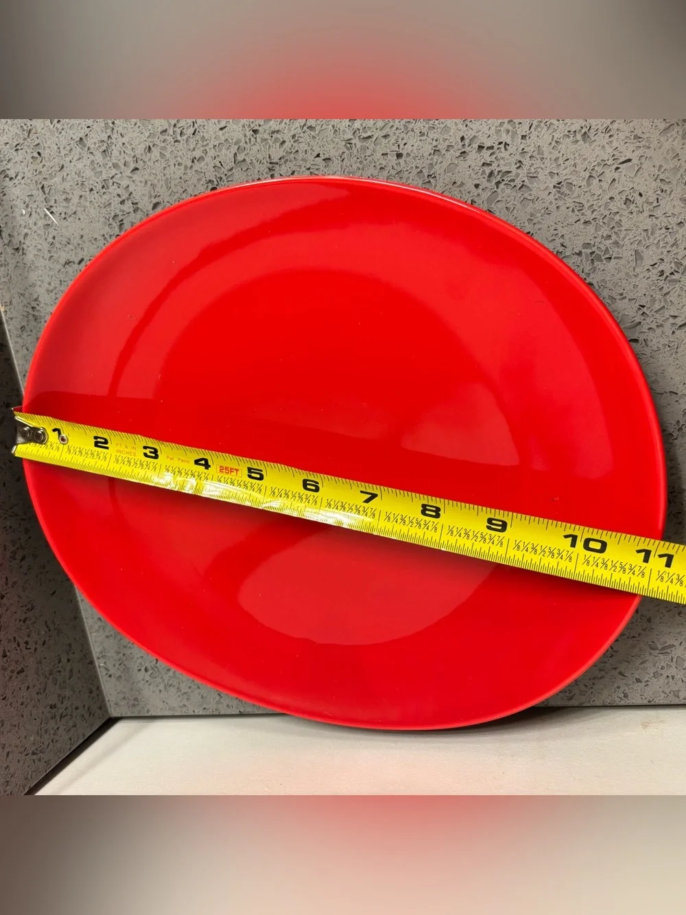 Sweese Red Porcelain Plates Vibrant Red - Set of 3